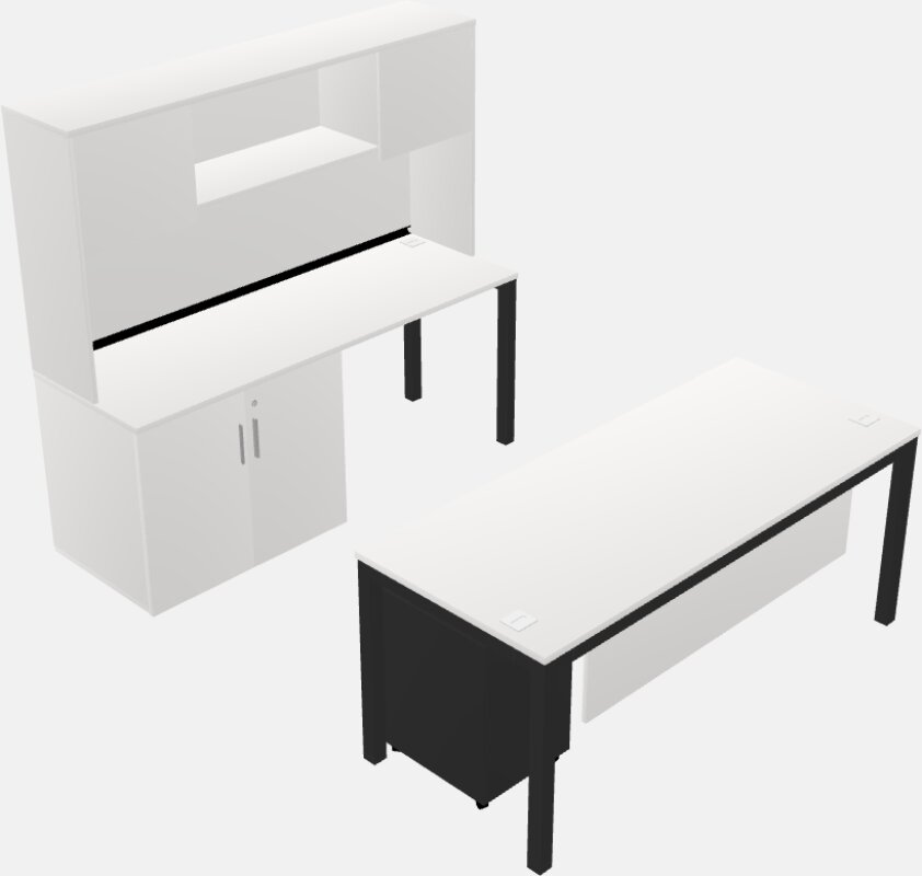 Mesa paralela + armário