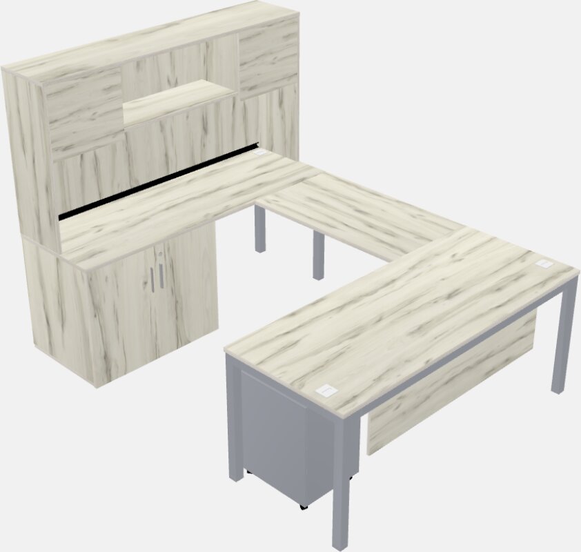 П-образный стол + шкаф
