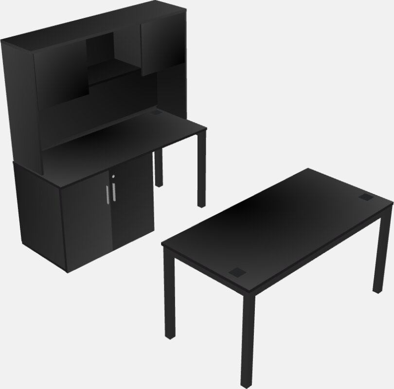 Параллельный стол + шкаф