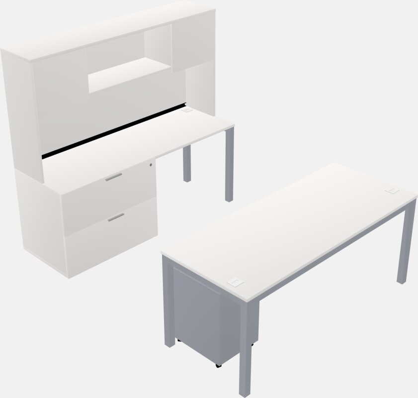 Mesa paralela + armário de arquivo