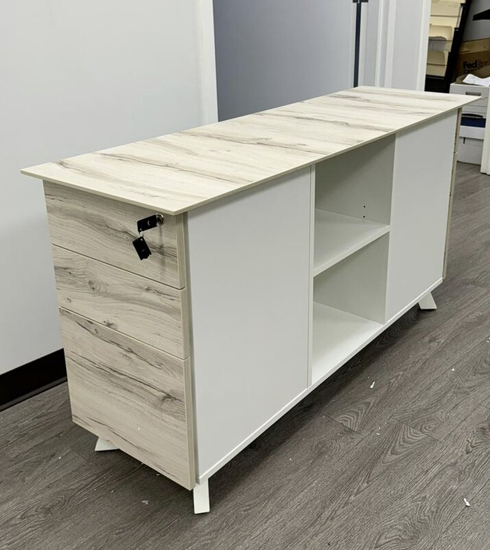 Modern cabinet with drawers and shelf