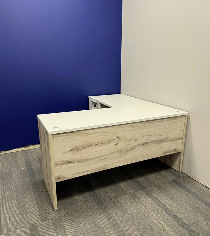 L-shaped office desk
