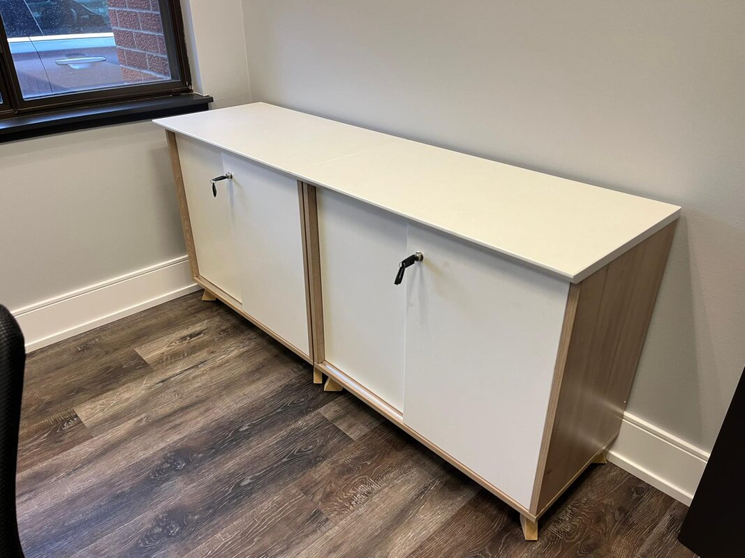 Sliding door cabinet