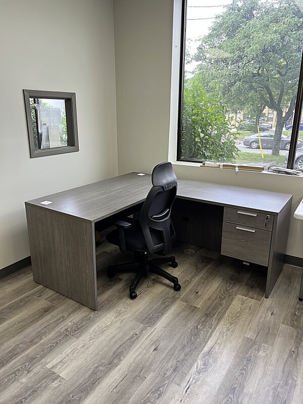 L-shaped office desk