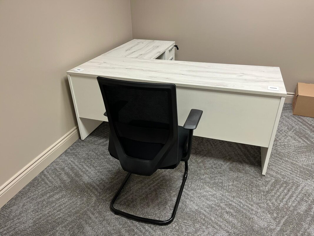 L-shaped office desk