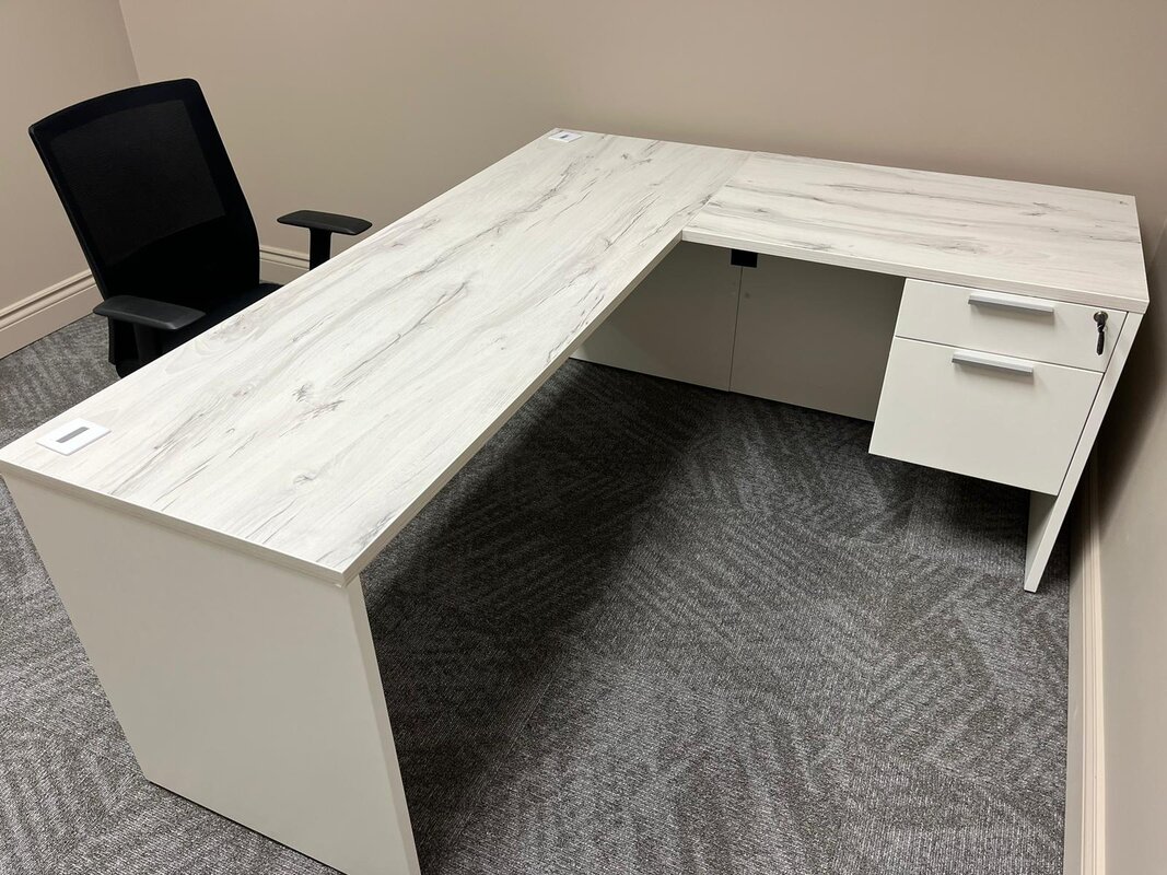 L-shaped office desk