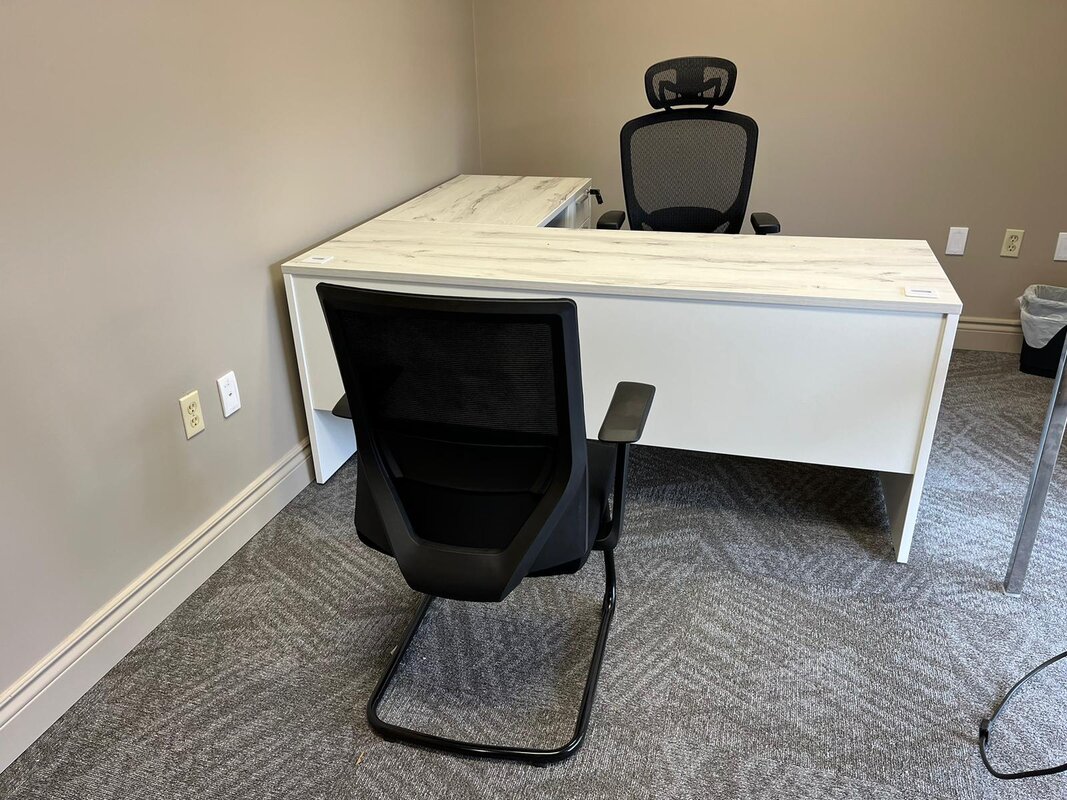L-shaped office desk