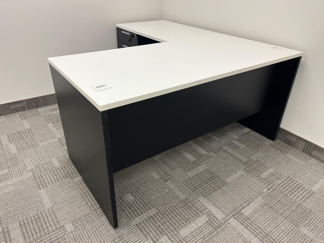 L-shaped office desk