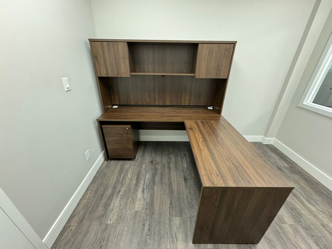 L-shaped office desk