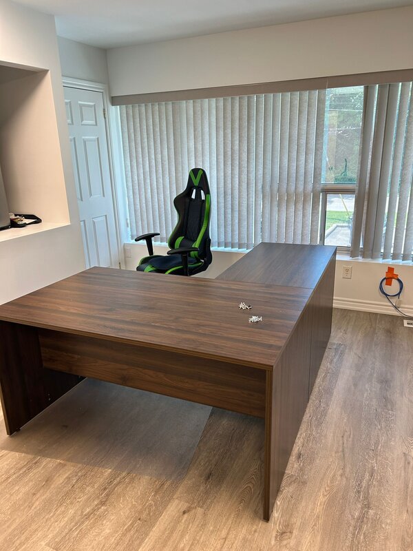 L-shaped office desk