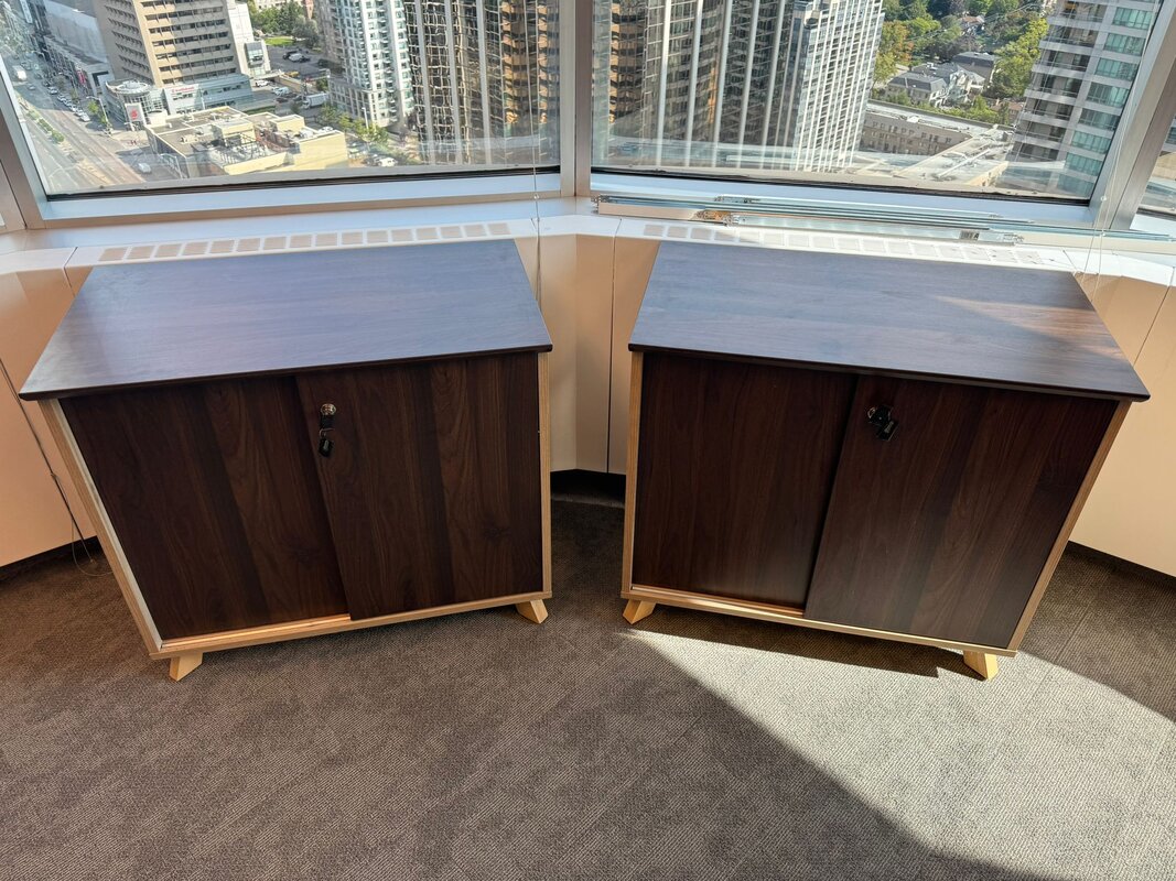 Sliding door cabinet