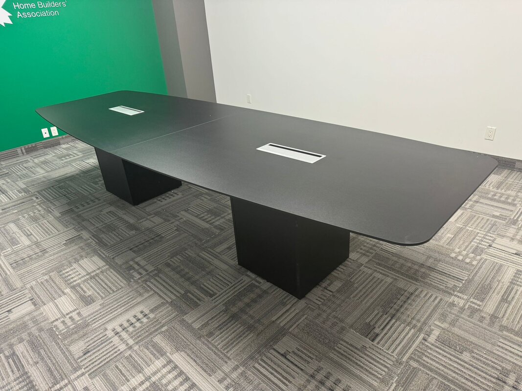 Boat-shaped meeting table