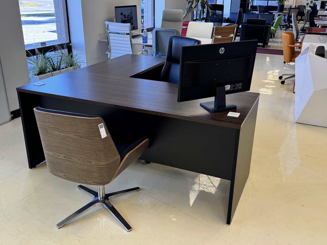 L-shaped office desk