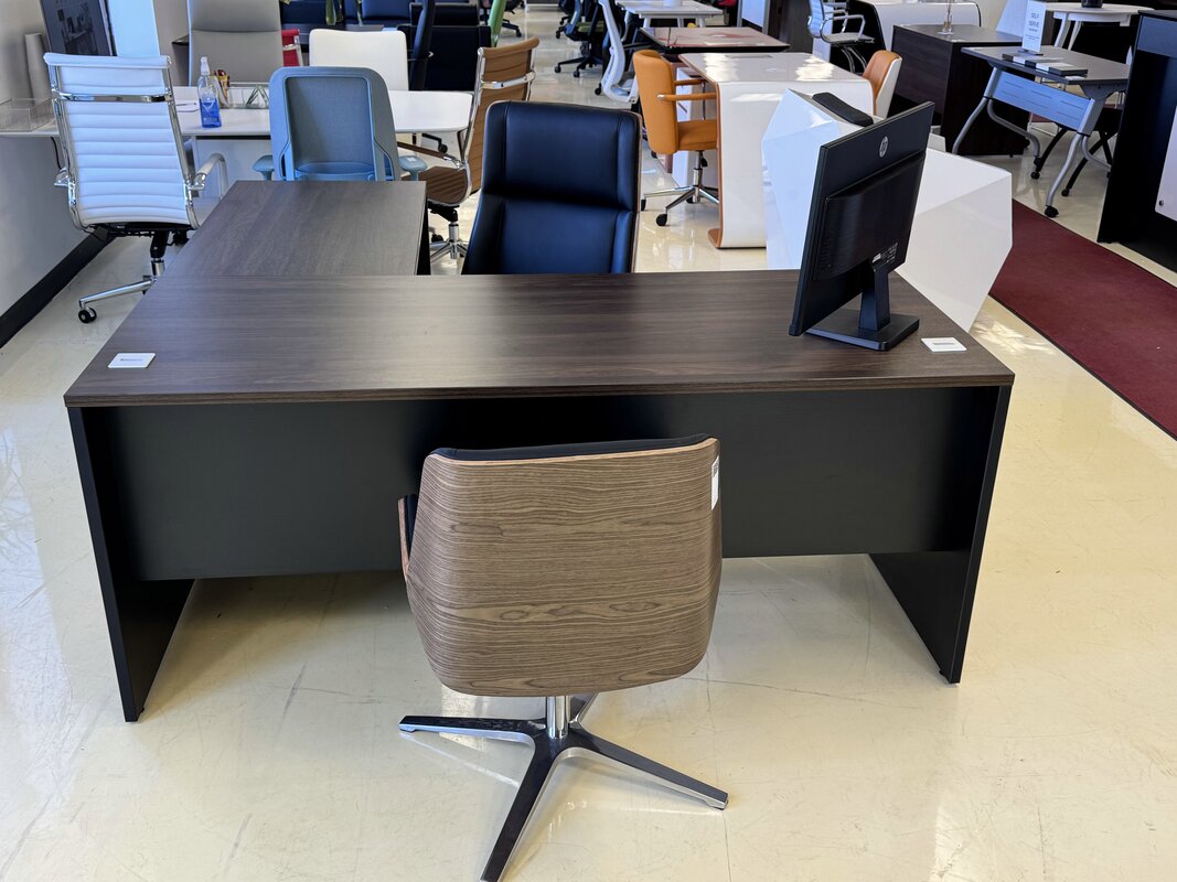 L-shaped office desk