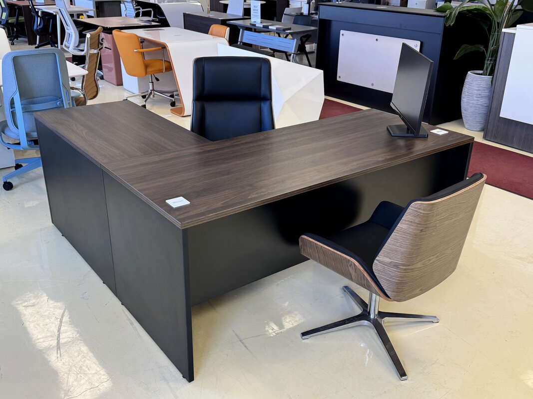 L-shaped office desk