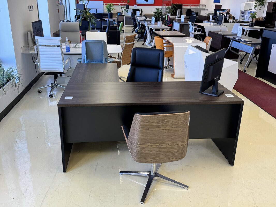 L-shaped office desk