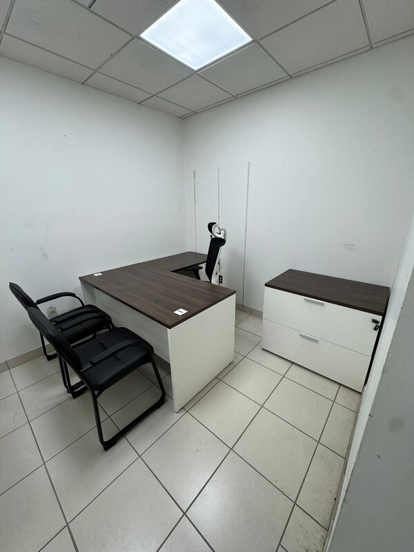 L-shaped office desk