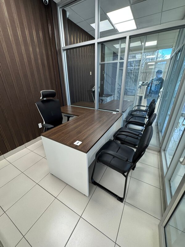 L-shaped office desk