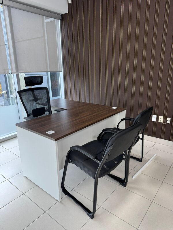 L-shaped office desk
