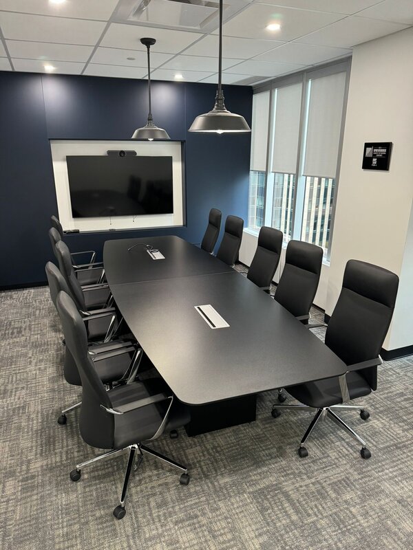 Boat-shaped meeting table
