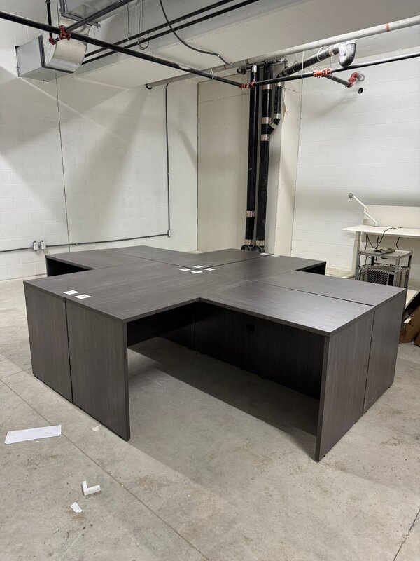 L-shaped office desk