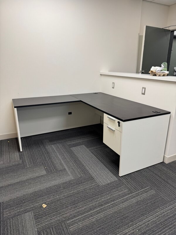 L-shaped office desk