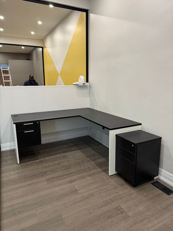 L-shaped office desk