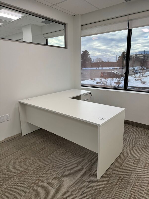 L-shaped office desk