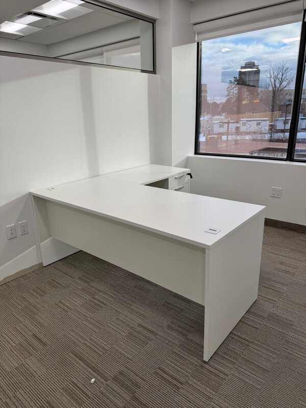 L-shaped office desk