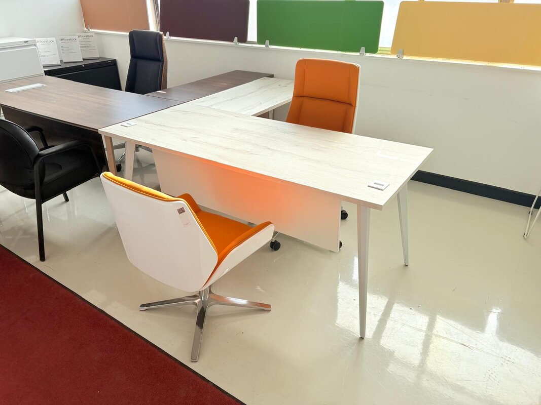 Modern l-shaped office desk