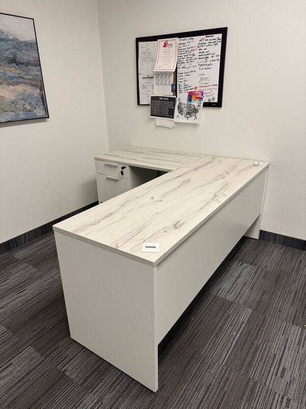 L-shaped office desk