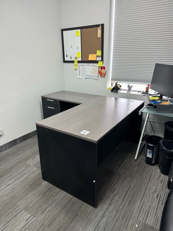 L-shaped office desk