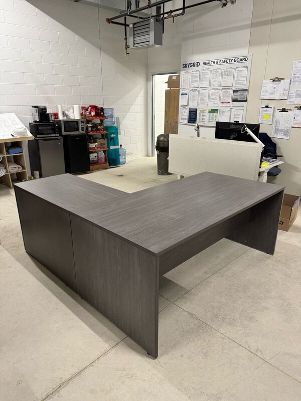 L-shaped office desk