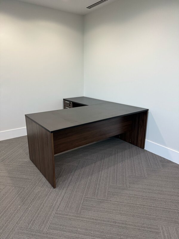 L-shaped office desk