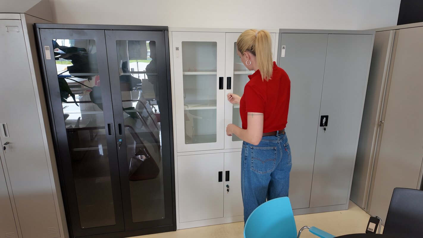 Metal storage cabinet
