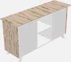 Side Cabinet For Beveled Edge Sharing Desk