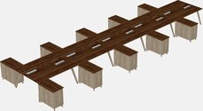 Shared Modern L-shaped Desks