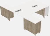 Shared Modern L-shaped Desks