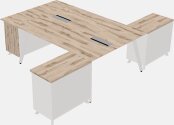 Shared Modern L-shaped Desks