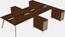 Shared Modern L-shaped Desks