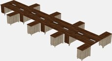 Shared Modern L-shaped Desks