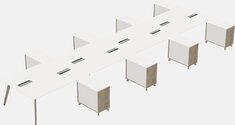 Shared Modern L-shaped Desks