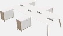 Shared Modern L-shaped Desks
