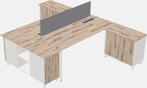 L shape desk adjustable height