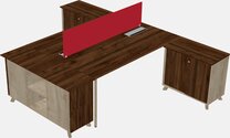 Corner desk for two people