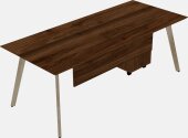 Modern Spacious Rectangular Executive Desk/table - Solid Wood Frame