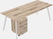 Modern Spacious Rectangular Executive Desk/table - Solid Wood Frame
