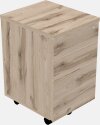 Mobile Pedestal File Cabinet - 3 Drawers - Wooden
