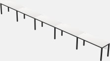 Rectangular Desk - Metal Frame