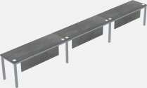 Rectangular Desk - Metal Frame